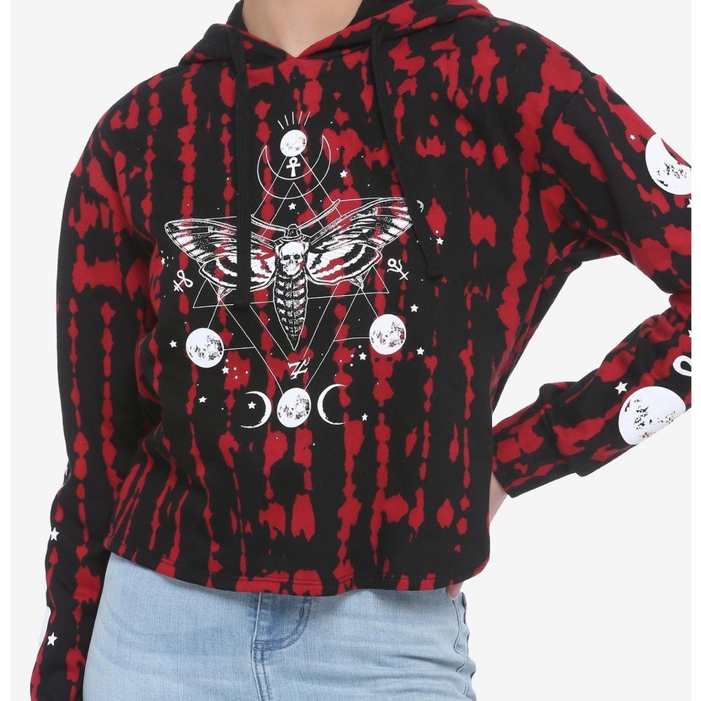 Tie dye moth hoodie